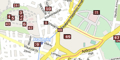 Stadtplan Hadrianstor Athen