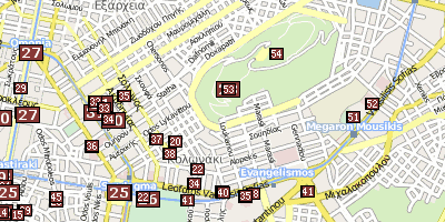 Stadtplan Kolonáki Athen