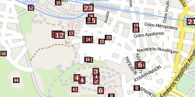 Stadtplan Musikinstrumenten-Museum Athen
