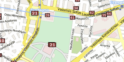 Stadtplan Nationalgarten Athen