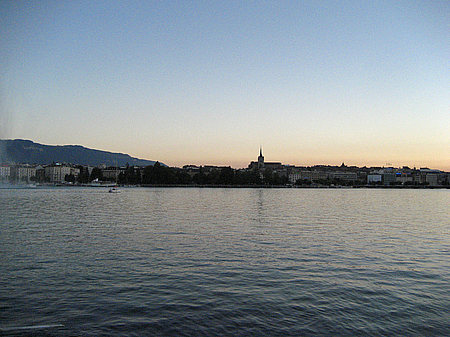 Fotos Genfer See bei Nacht | Genf