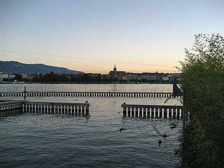 Genfer See bei Nacht