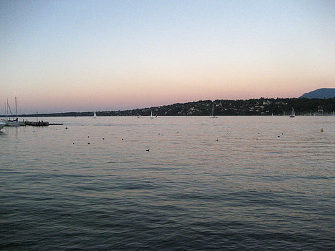 Genfer See bei Nacht