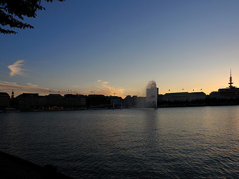 Foto Sonnenuntergang über der Binnenalster - Hamburg