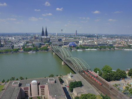 Hohenzollernbrücke und Kölner Dom