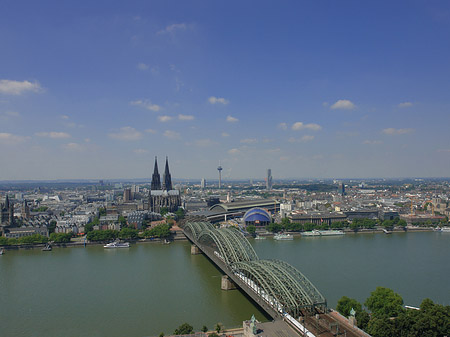 Hohenzollernbrücke und Kölner Dom