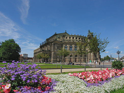 Fotos Semperoper mit Blumen